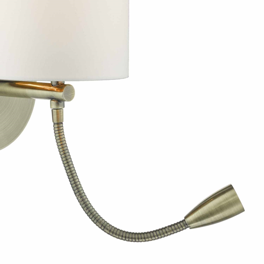 Där Lighting FET0775 - Lampada da parete LED FETA 1xE27/60W/230V + LED/1W ottone