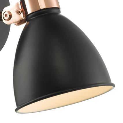 Där Lighting FRE0722 - Faretto da parete FREDERICK 1xE14/40W/230V nero