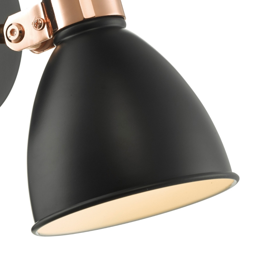 Där Lighting FRE0722 - Faretto da parete FREDERICK 1xE14/40W/230V nero