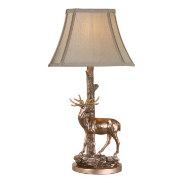 Där Lighting GUL5545-X - Lampada da tavolo GULLIVER 1xE27/60W/230V beige/bronzo