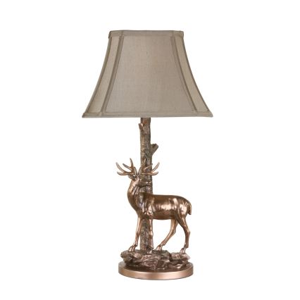 Där Lighting GUL5545-X - Lampada da tavolo GULLIVER 1xE27/60W/230V beige/bronzo