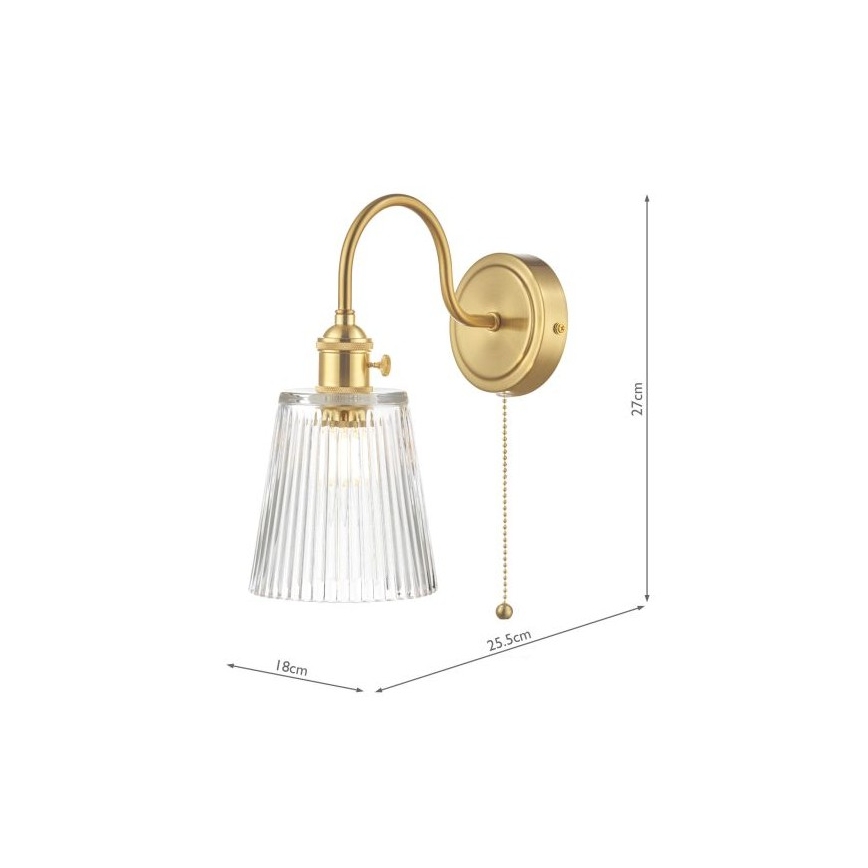 Där Lighting HAD0740-05 - Lampada da parete HADANO 1xE14/40W/230V dorata