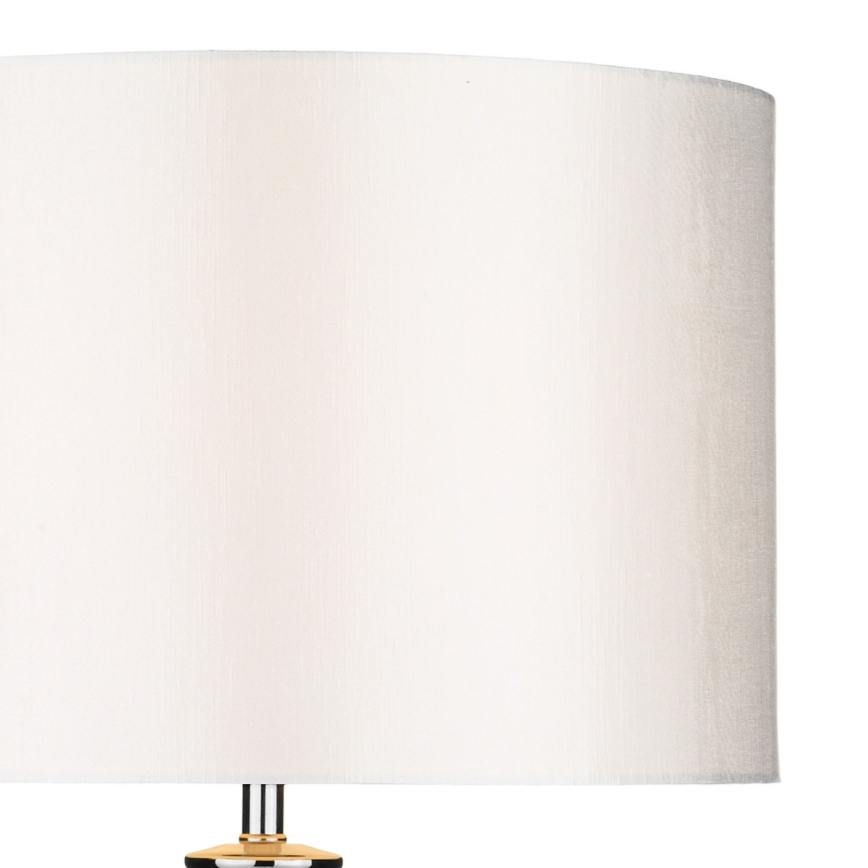 Där Lighting HIN4208 - Lampada da tavolo HINTON 1xE27/60W/230V, bianca/cromo lucido