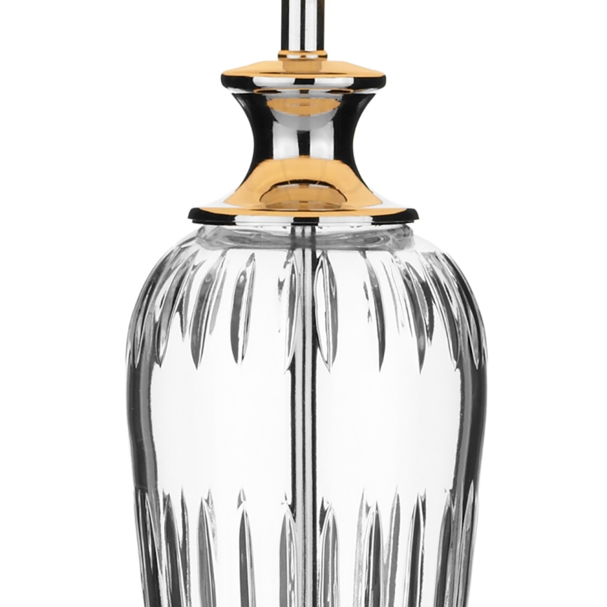 Där Lighting HIN4208 - Lampada da tavolo HINTON 1xE27/60W/230V, bianca/cromo lucido