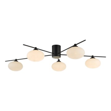 Där Lighting JAS5422 - Lampadario da soffitto a montaggio superficiale JASPER 5xG9/25W/230V nero