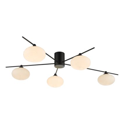 Där Lighting JAS5422 - Lampadario da soffitto a montaggio superficiale JASPER 5xG9/25W/230V nero