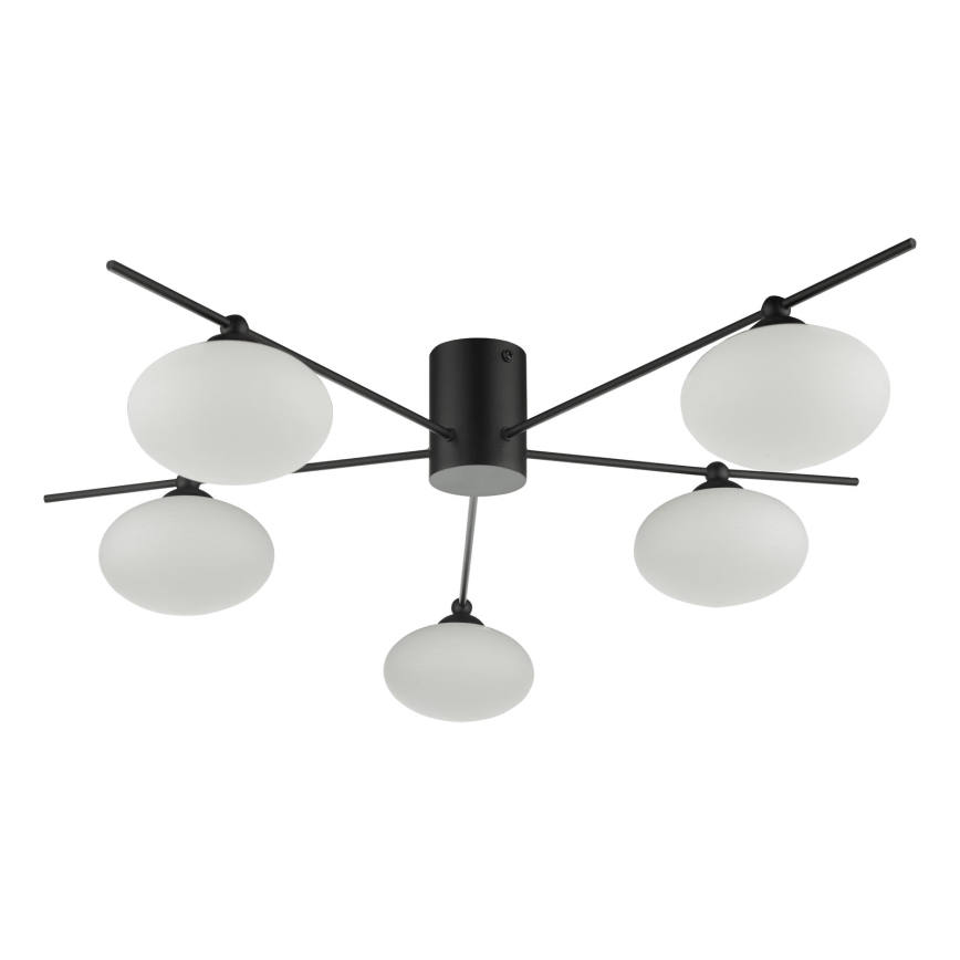 Där Lighting JAS5422 - Lampadario da soffitto a montaggio superficiale JASPER 5xG9/25W/230V nero