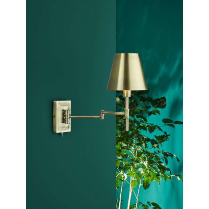 Där Lighting KEN0775 - Lampada da parete flessibile KENSINGTON 1xE14/25W/230V ottone