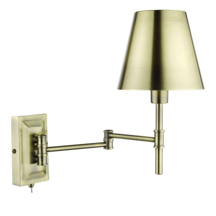 Där Lighting KEN0775 - Lampada da parete flessibile KENSINGTON 1xE14/25W/230V ottone