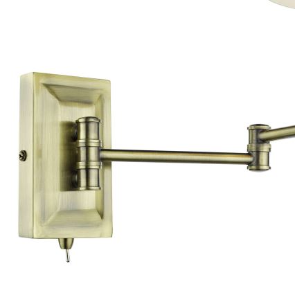 Där Lighting KEN0775 - Lampada da parete flessibile KENSINGTON 1xE14/25W/230V ottone