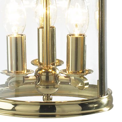 Där Lighting LAM0340 - Lampadario a catena LAMBETH 3xE14/60W/230V ottone