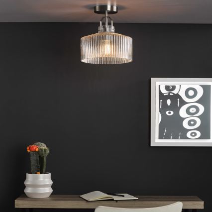 Där Lighting LEN4846 - Plafoniera LENKA 1xE27/60W/230V, cromo opaco