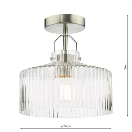 Där Lighting LEN4846 - Plafoniera LENKA 1xE27/60W/230V, cromo opaco