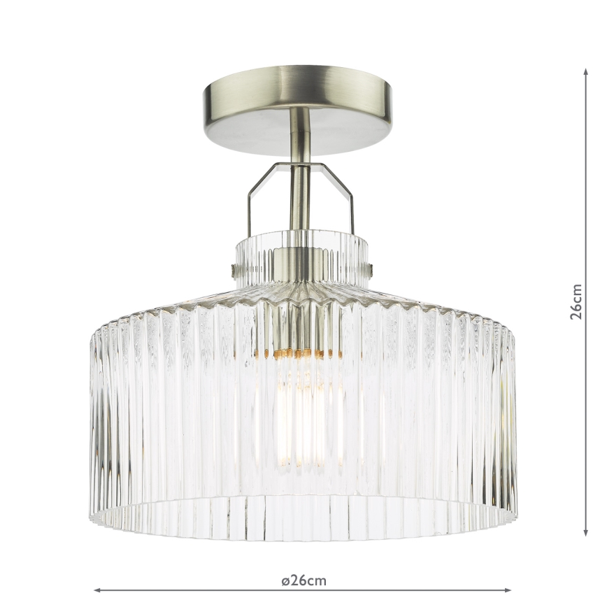 Där Lighting LEN4846 - Plafoniera LENKA 1xE27/60W/230V, cromo opaco