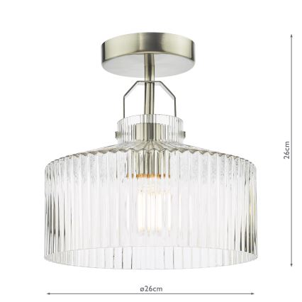 Där Lighting LEN4846 - Plafoniera LENKA 1xE27/60W/230V, cromo opaco