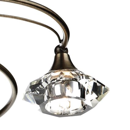 Där Lighting LUT0675 - Lampadario a plafone LUTHER 6xG9/40W/230V ottone