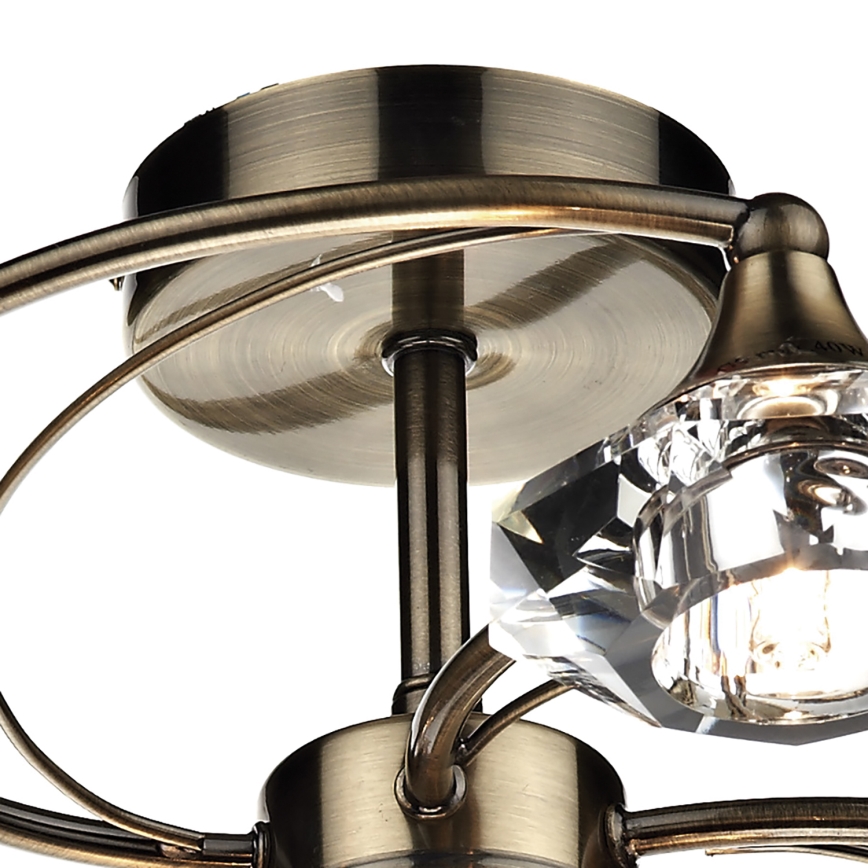 Där Lighting LUT0675 - Lampadario a plafone LUTHER 6xG9/40W/230V ottone
