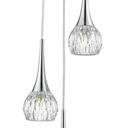 Där Lighting LYA0350 - Lampadario a sospensione su cavo LYALL 3xG9/40W/230V cromo lucido