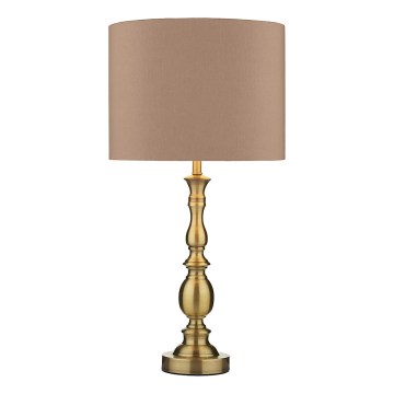 Där Lighting MAD4275 - Lampada da tavolo MADRID 1xE27/60W/230V marrone/ottone