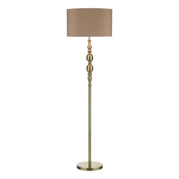 Där Lighting MAD4975 - Lampada da terra MADRID 1xE27/60W/230V marrone/ottone