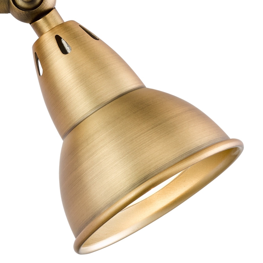 Där Lighting NAT0742 - Faretto da parete NATHANIEL 1xGU10/11W/230V in ottone