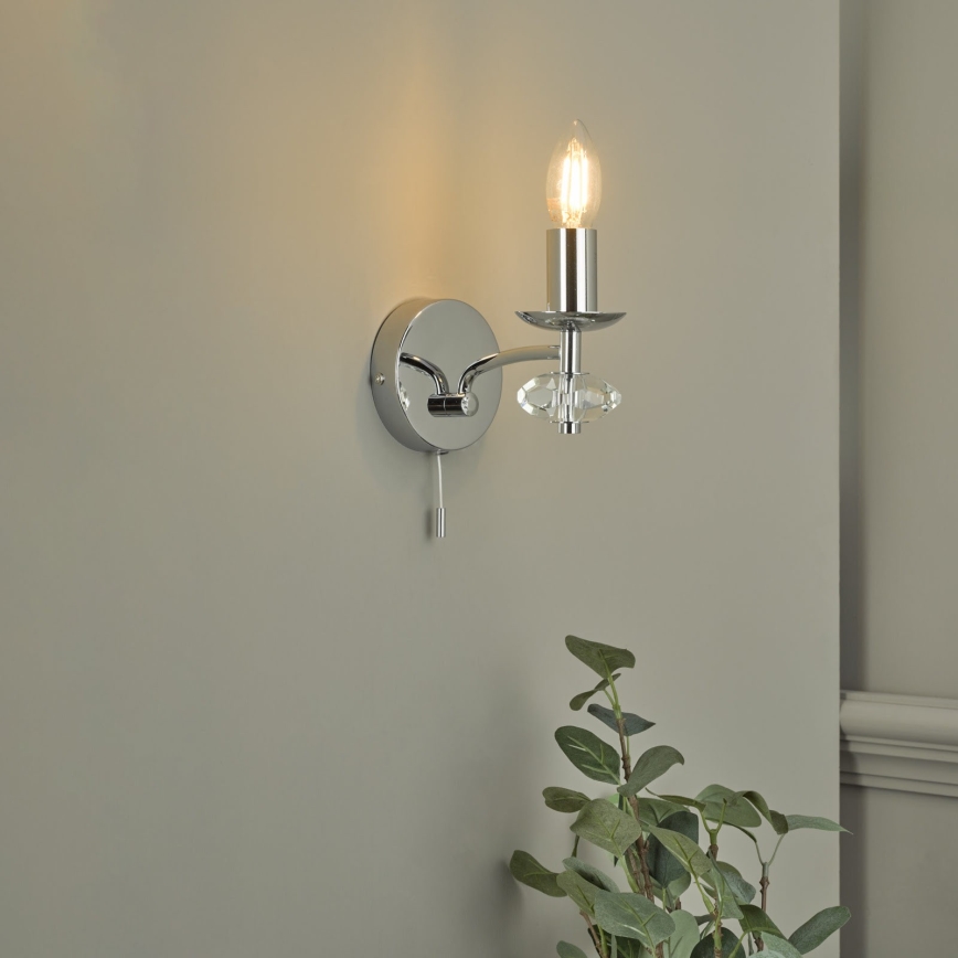 Där Lighting OLE0750 - Lampada da parete OLEANA 1xE14/40W/230V cromo lucido