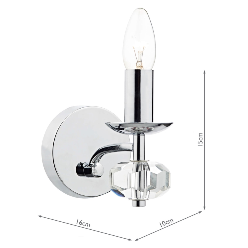 Där Lighting OLE0750 - Lampada da parete OLEANA 1xE14/40W/230V cromo lucido