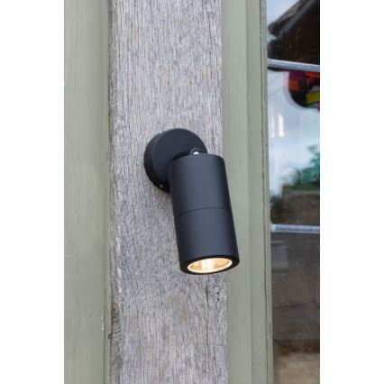 Där Lighting ORT0722 - Faretto da parete LED per esterni ORTEGA 1xGU10/5W/230V IP65 nero