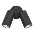 Där Lighting ORT0922 - faretto da parete a LED per esterni ORTEGA 2xGU10/5W/230V IP65 nero