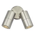 Där Lighting ORT0968 - Faretto da parete LED per esterni ORTEGA 2xGU10/5W/230V IP65 cromo lucido