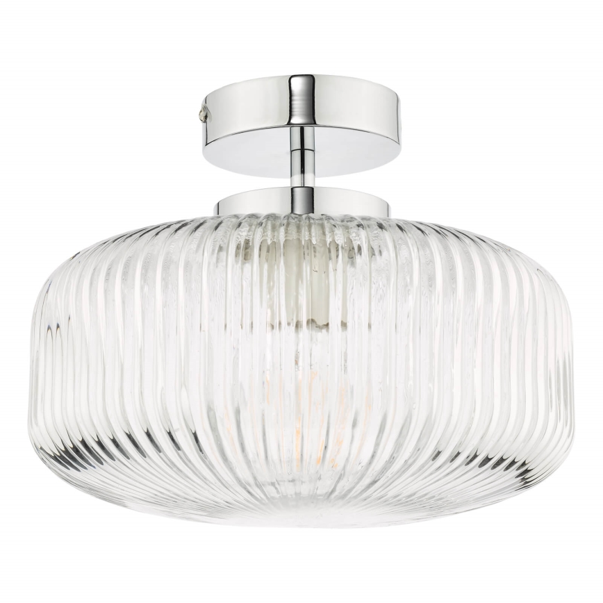 Där Lighting RIV5208 - Plafoniera da bagno RIVA a montaggio superficiale 1xE27/60W/230V IP44 cromato lucido
