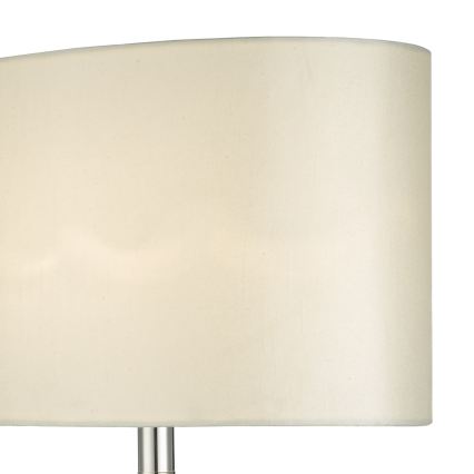 Där Lighting SYR4235 - Lampada da tavolo SYRACUSE 1xE27/60W/230V cromo lucido/crema