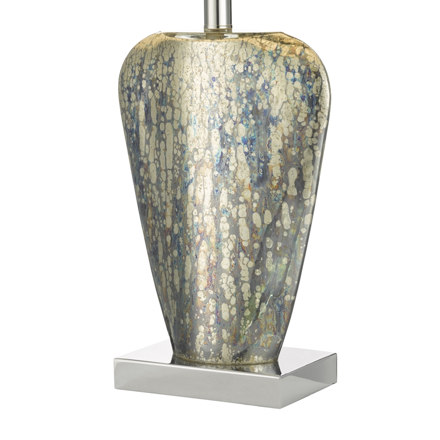 Där Lighting SYR4235 - Lampada da tavolo SYRACUSE 1xE27/60W/230V cromo lucido/crema
