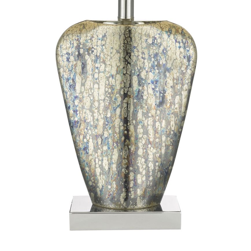 Där Lighting SYR4235 - Lampada da tavolo SYRACUSE 1xE27/60W/230V cromo lucido/crema