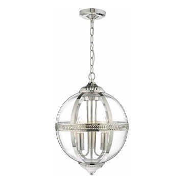 Där Lighting VAN0338 - Lampadario a catena VANESSA 3xE14/40W/230V cromo lucido