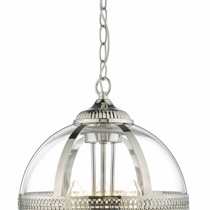 Där Lighting VAN0338 - Lampadario a catena VANESSA 3xE14/40W/230V cromo lucido