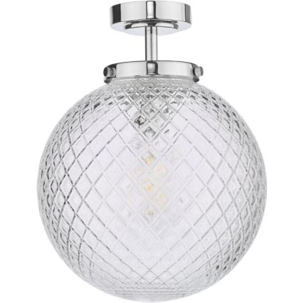 Där Lighting WAY0150 - Plafoniera per bagno WAYNE 1xE27/40W/230V IP44 Ø 25 cm cromo lucido