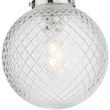 Där Lighting WAY0150 - Plafoniera per bagno WAYNE 1xE27/40W/230V IP44 Ø 25 cm cromo lucido