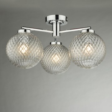 Där Lighting WAY5350 - Plafoniera da bagno a montaggio superficiale WAYNE 3xG9/3W/230V IP44 cromo lucido