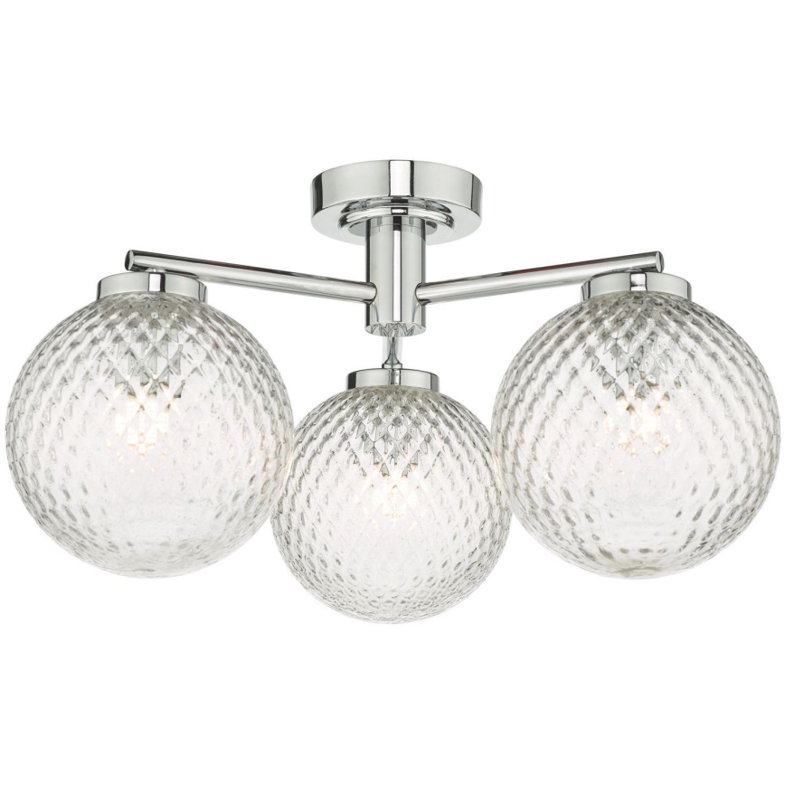 Där Lighting WAY5350 - Plafoniera da bagno a montaggio superficiale WAYNE 3xG9/3W/230V IP44 cromo lucido