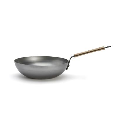 De Buyer 5717.28 - Padella Wok MINERAL B BOIS 28 cm