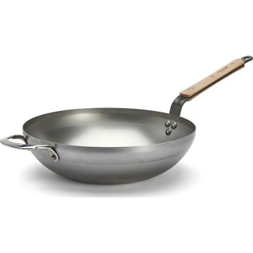 De Buyer 5717.32 - Padella Wok MINERAL B BOIS 32 cm