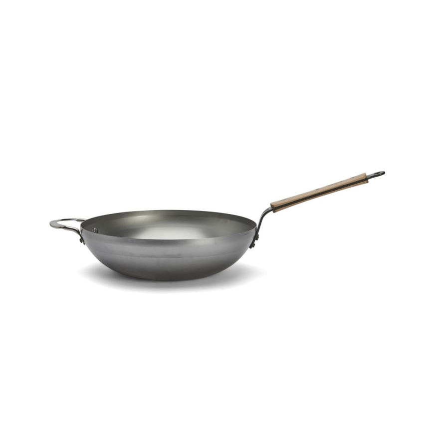 De Buyer 5717.32 - Padella Wok MINERAL B BOIS 32 cm