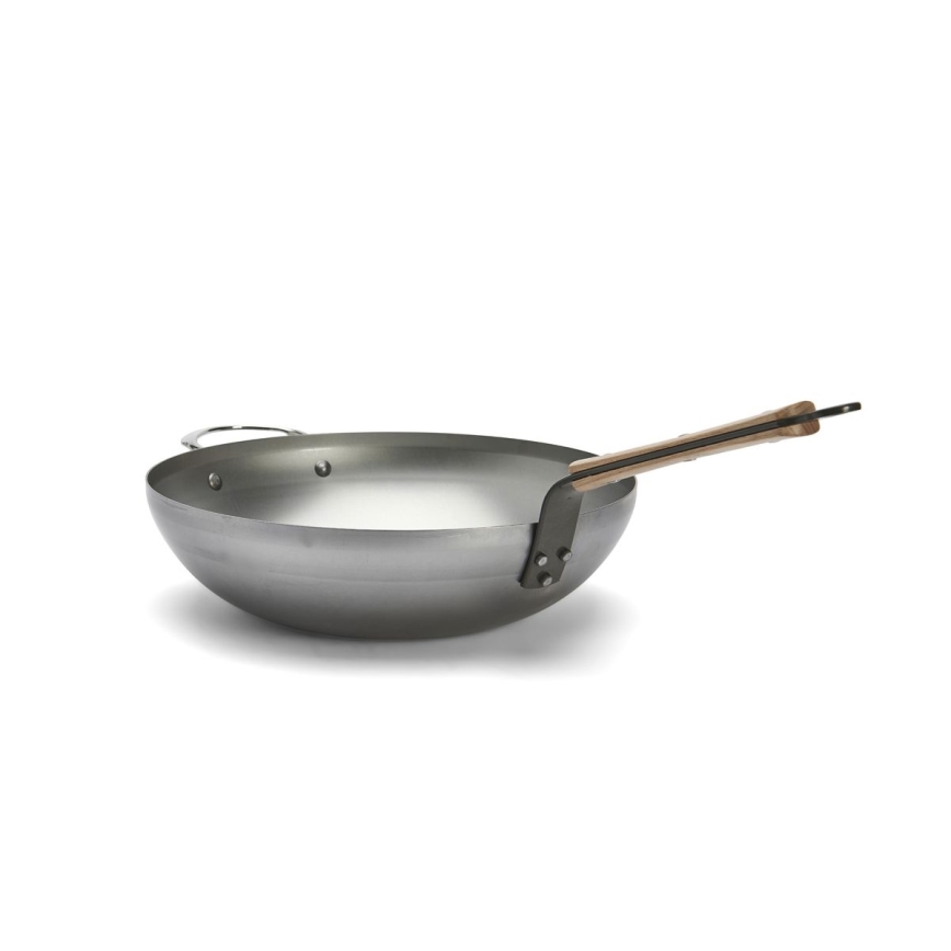 De Buyer 5717.32 - Padella Wok MINERAL B BOIS 32 cm