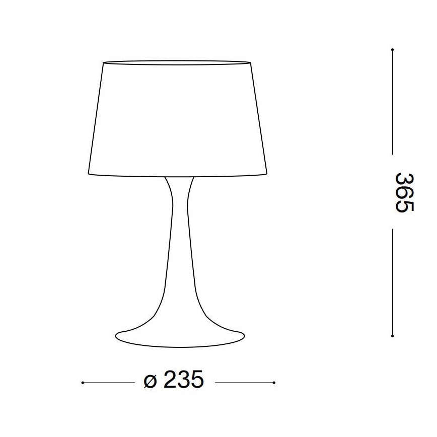 deal Lux - Lampada da tavolo LONDON 1xE27/60W/230V cromo lucido