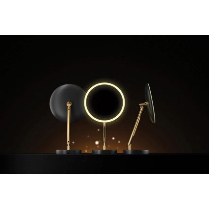 Deante ADI_Z812 - Specchio cosmetico da bagno ricaricabile SILIA LED/5V 5000 mAh 2700-6500K IP44