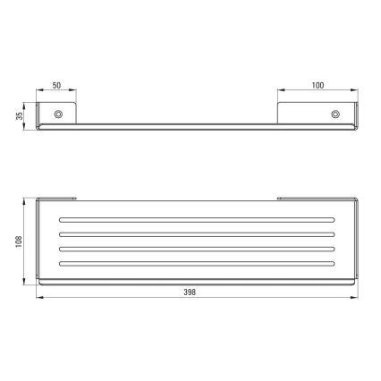 Deante ADM_A511 - Mensola da parete per bagno MOKKO bianca