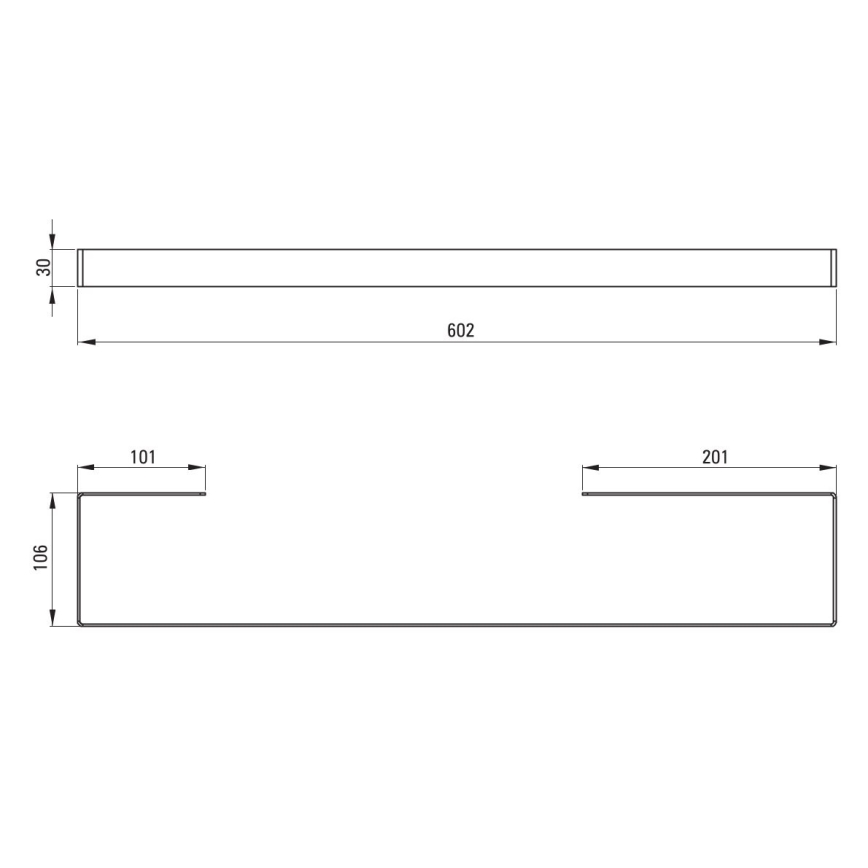 Deante ADM_A621 - Portasciugamani a parete MOKKO 60 cm bianco