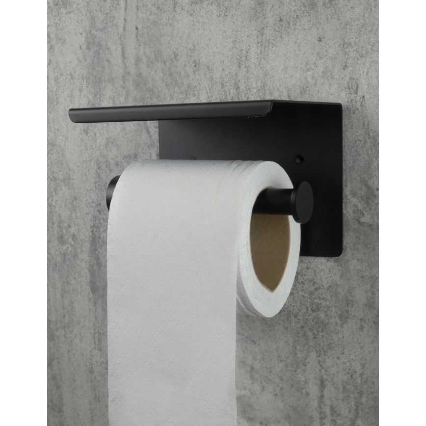 Deante ADR_N221 - Porta rotolo per carta igienica ROUND, nero