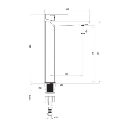 Deante BGA_020K - Miscelatore per lavabo ALPINIA, cromo lucido